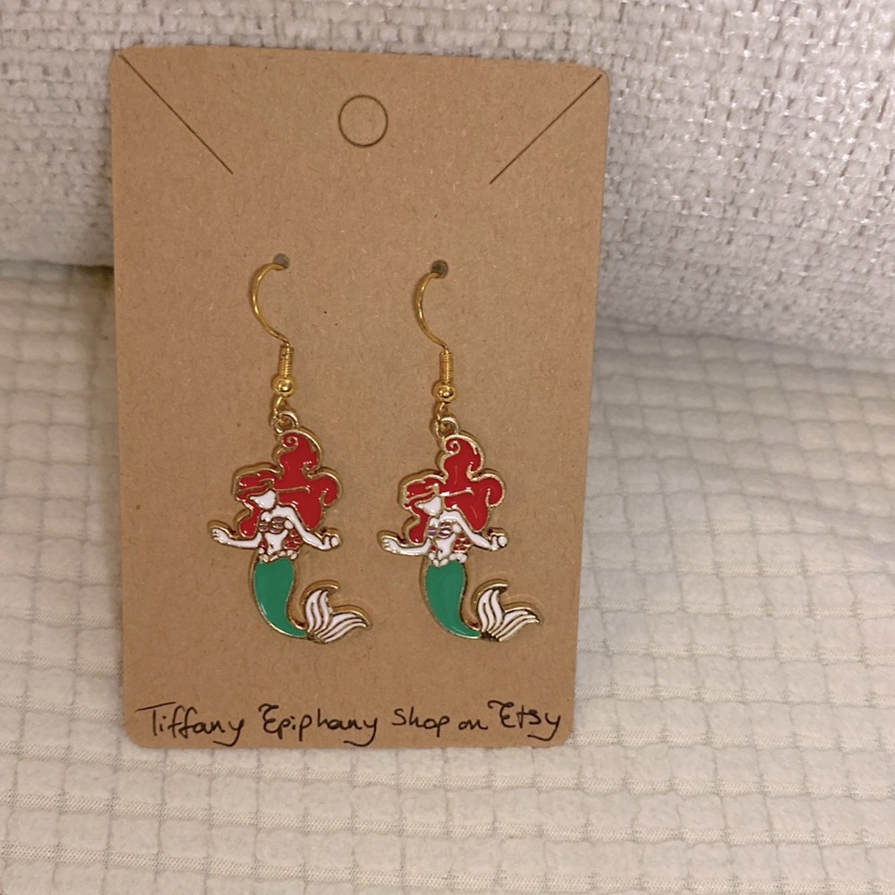 Disney Inspired Little Mermaid Ariel Earrings NWT